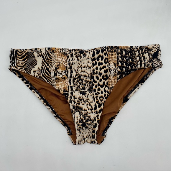 Bleu Rod Beattie Ruched Back Low Rise Bikini Bottoms in animal print size 6 - Picture 7 of 7